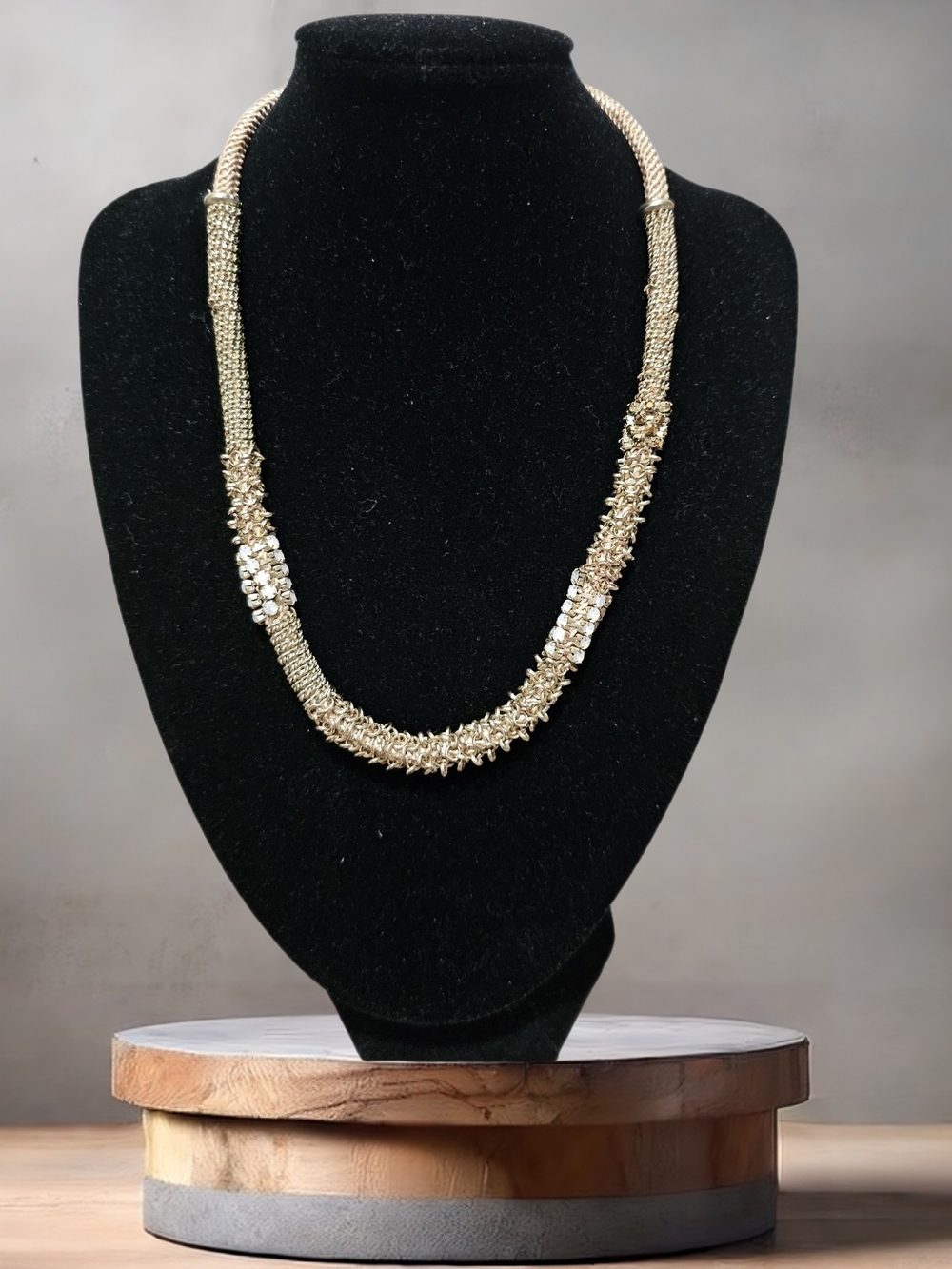 Chico's Gold-Tone Crystal-Accent Rope Necklace